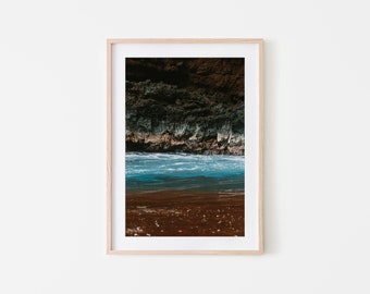 Kaihalulu Beach, Red Sand Beach, Maui, Hawaii Wall Art, Fine Art Prints, Minimalist Wall Art Print, Ocean Wall Decor, Nature Print