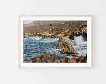 Big Sur, Ocean Wall Art, California Wall Art, Fine Art Prints, Minimalist Wall Art Print, Modern Wall Decor, Nature Print, Beach Art, Rocks