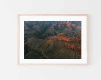 Sunset, Grand Canyon, National Park, Arizona Wall Art, Red Rock, Fine Art Prints, Minimalist, Modern Wall Decor, Landscape Print