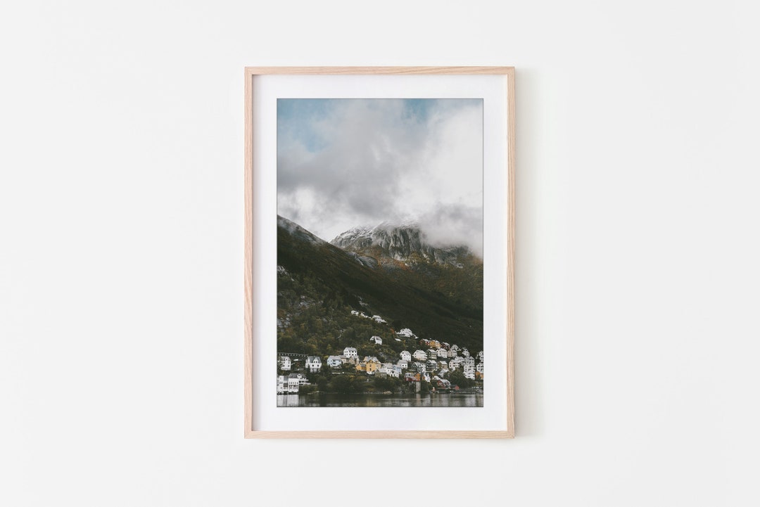 Curated visual reference: Minimalist Fjord Inspired Norwegian Home Decor Reference: Odda Norway Wall Art Fjord Fine Art Prints Minimalist Wall