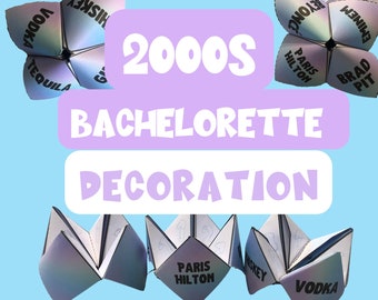 Y2K Bachelorette Party Game | 2000s Fortune Teller Decoration (Digital Download)
