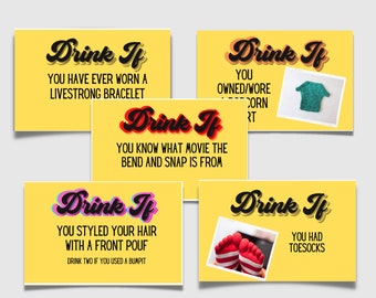 Y2K Drink If Game | 2000s Theme Party (Digital Download)