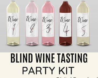 Blind Wine Tasting -Wine Tasting Party -Stay at Home -Virtual Party -Wine 101-Instant Download