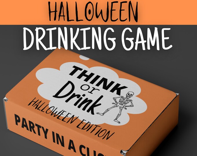 Halloween Party Drinking Game Halloween Game Halloween Party Etsy