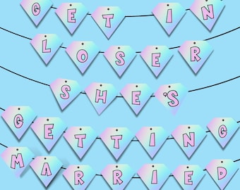 Y2K Bachelorette Banner | 2000s Motto Party Deko (Digitaler Download)
