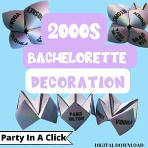 2000s Party | 2000 Theme Y2K Party Decor | Y2K Bachelorette Decoration and y2k Decor | Retro Bachelorette |00s Party | Bachelorette Ideas