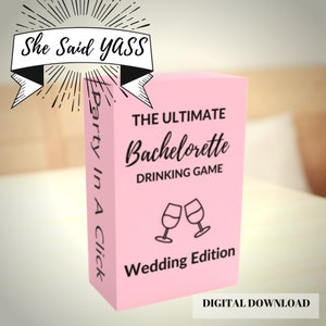 Jeu à boire Bachelorette imprimable | Enterrement de vie de jeune fille, Fête de fiançailles, Téléchargement numérique, Plaisir de boire