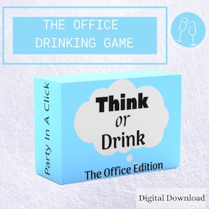 The Office Tv Show Themed Drinking Game | The Office Theme Bachelorette or Birthday Party Printable Games | Hen Party
