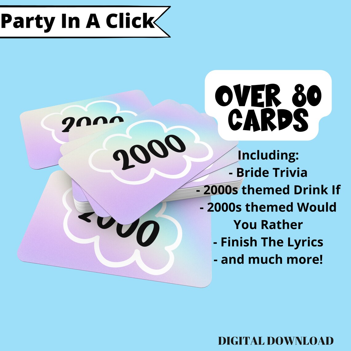 2000s Party 2000 Theme Y2K Party Game Y2K Bachelorette Etsy