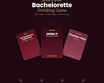 Juego de beber vino para despedida de soltera, Hakuna Moscato, Tarjetas de fiesta (Descarga digital)