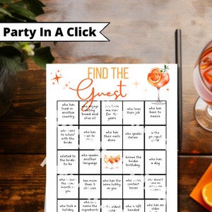 Temática de Aperol Spritz, despedida de soltera La Dolce Vita, fiesta Thats Amore, bingo de despedida de soltera, amor al primer Spritz