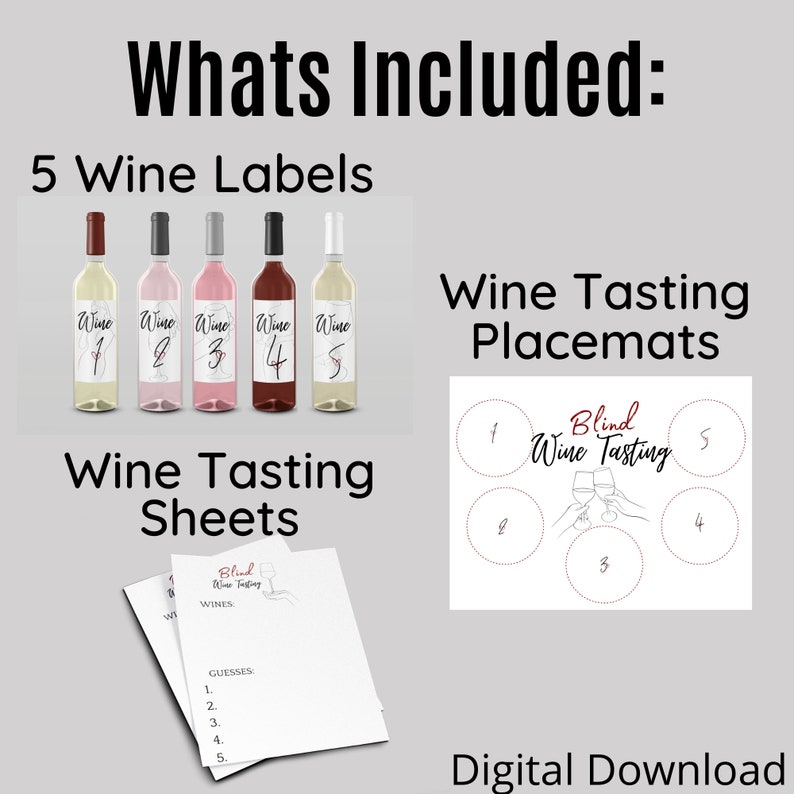 Blind Wine Tasting Party Kit – DIY at Home (digital Download) - Etsy