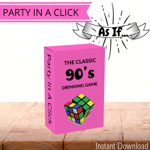 90s Themed Party Drinking Game | Nineties Retro Throwback | 30th Birthday Party Ideas| Fun Drinking Games | Birthday Game