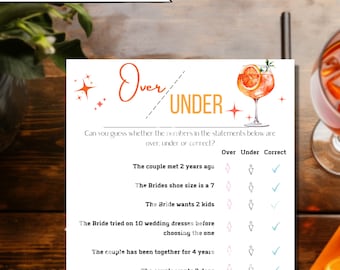 Gioco per addio al nubilato a tema Aperol Spritz (download digitale)
