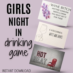 Girls Night Drinking Games, Girls Night In Ideas, Girls Party Games, Adult Party Games, Ladies Night, Printable Games
