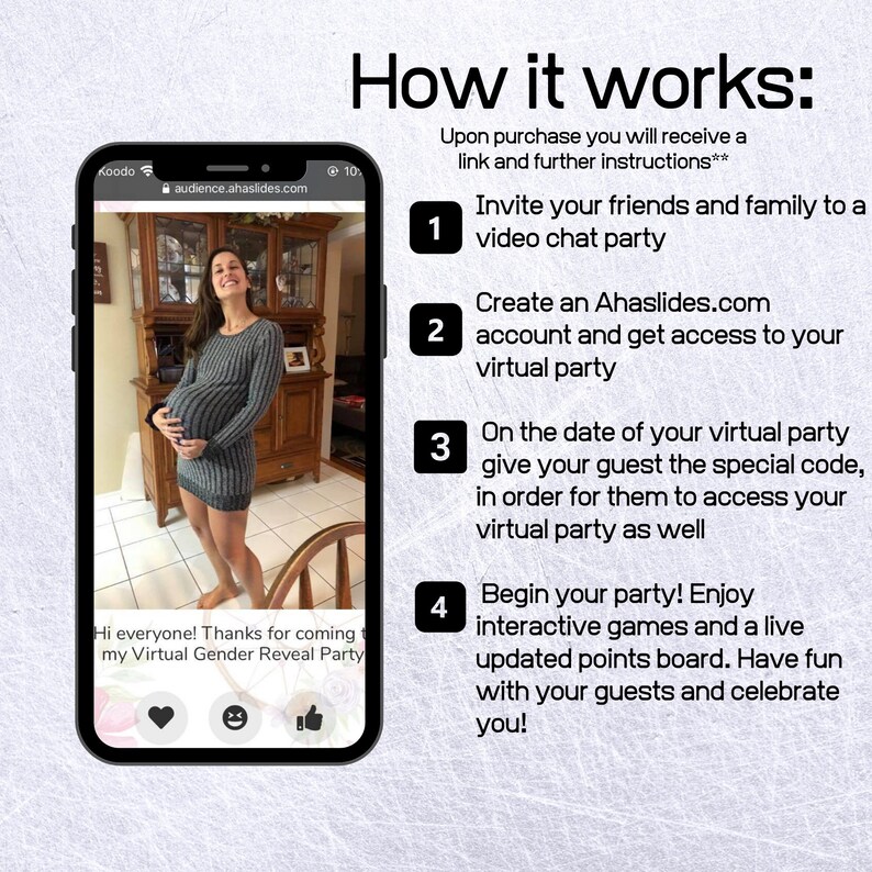 Virtual Gender Reveal Party Social Distancing Virtual Gender Etsy