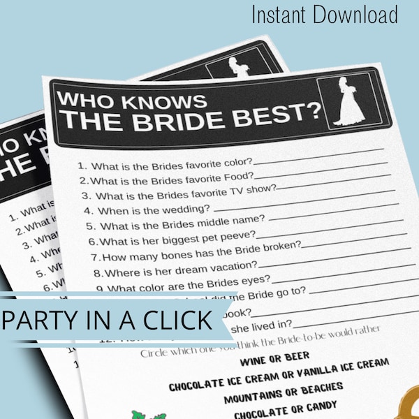 The Office TV Show Bridal Shower Who Knows The Bride Best, The Office Bachelorette Games, Bridal Shower Games, Bachelorette Activities