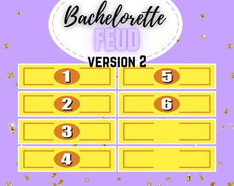 Bachelorette Party Games , Drinking Games, Hen Party Games, Bachelorette Party Bachelorette Feud, Funny Bachelorette, Version 2