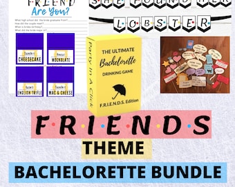 Friends Bachelorette Party Package | Photo Booth Props & Games (Digital Download)