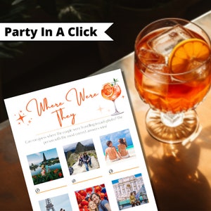 Temática de Aperol Spritz, despedida de soltera La Dolce Vita, fiesta Thats Amore, despedida de soltera, ¿dónde estaban el juego?, Amor al primer Spritz