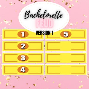 Bachelorette Party Games , Drinking Games, Hen Party Games, Bachelorette Party Bachelorette Feud, Funny Bachelorette