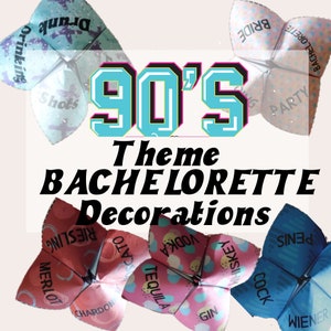 90s Themed Bachelorette Party Drinking Game And Decorations | Nineties Retro Throwback | Bachelorette Party Ideas| Fun Drinking Games |