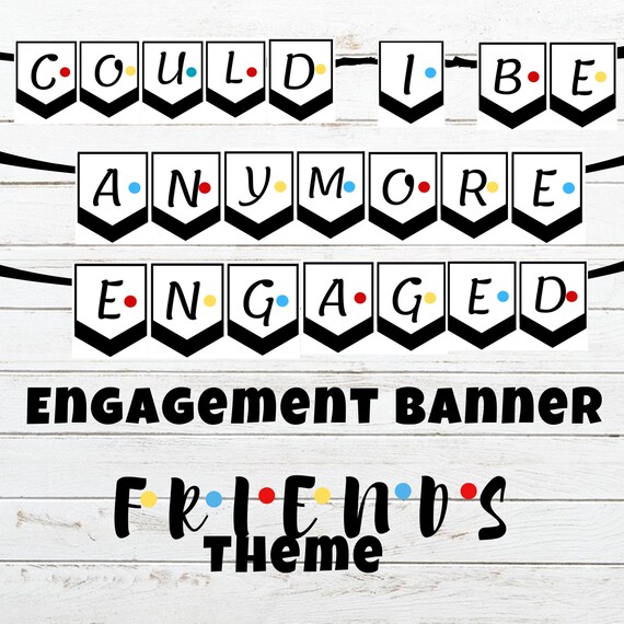 Engagement Party Decoration Banner Printable PDF Sign | Etsy