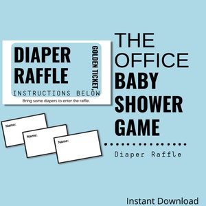 The Office TV Show Baby Shower Diaper Raffle, The Office Baby Shower Decorations, Baby Shower Games, Sprinkle Party, Gender Reveal Party