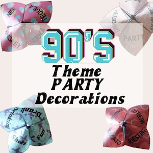 90s Themed Party Drinking Game And Decorations | Nineties Retro Throwback | Birthday Party Ideas| Fun Drinking Games