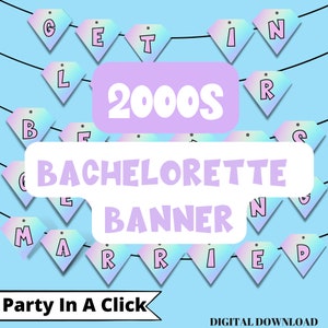 2000s Party | 2000 Theme Y2K Party Decor | Y2K Bachelorette  and y2k Decor | Retro Bachelorette |00s Party | Bachelorette Ideas |Custom Name