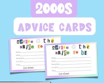 Y2K Bachelorette Advice Cards | 2000s Theme (Digital Download)