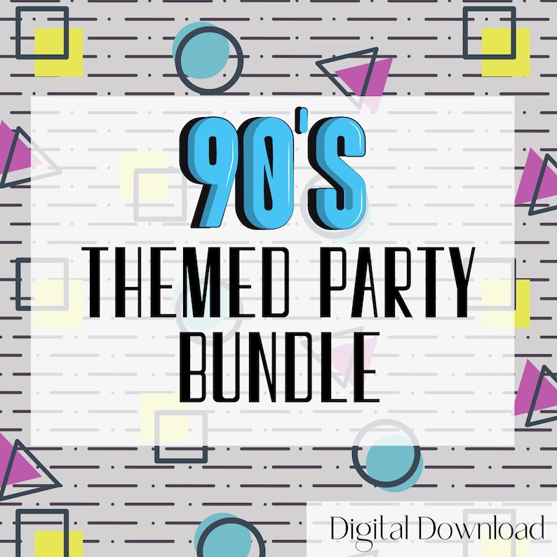 90s Themed Party Bundle 90s Themed Drinking Game Nineties - Etsy Canada