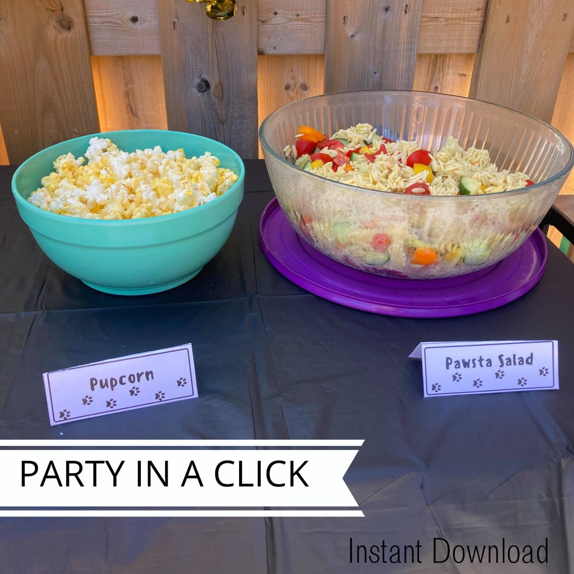 Dog Birthday Party Food Labels Dog Party Printables Puppy Etsy