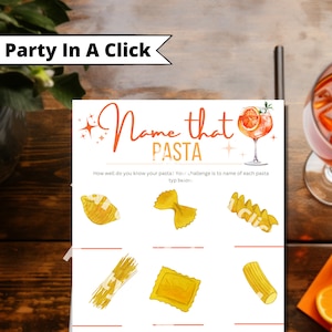 Aperol Spritz Themed, La Dolce Vita Bridal Shower, Thats Amore Party, Name The Pasta, Love At First Spritz