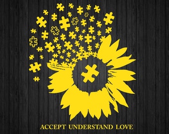 Download Autism Sunflower Svg Etsy