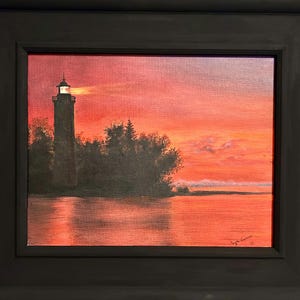 Charlie&#39;s Lighthouse, original oil painting