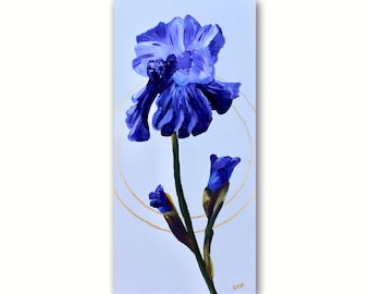 Iris, original 10” x 20” painting