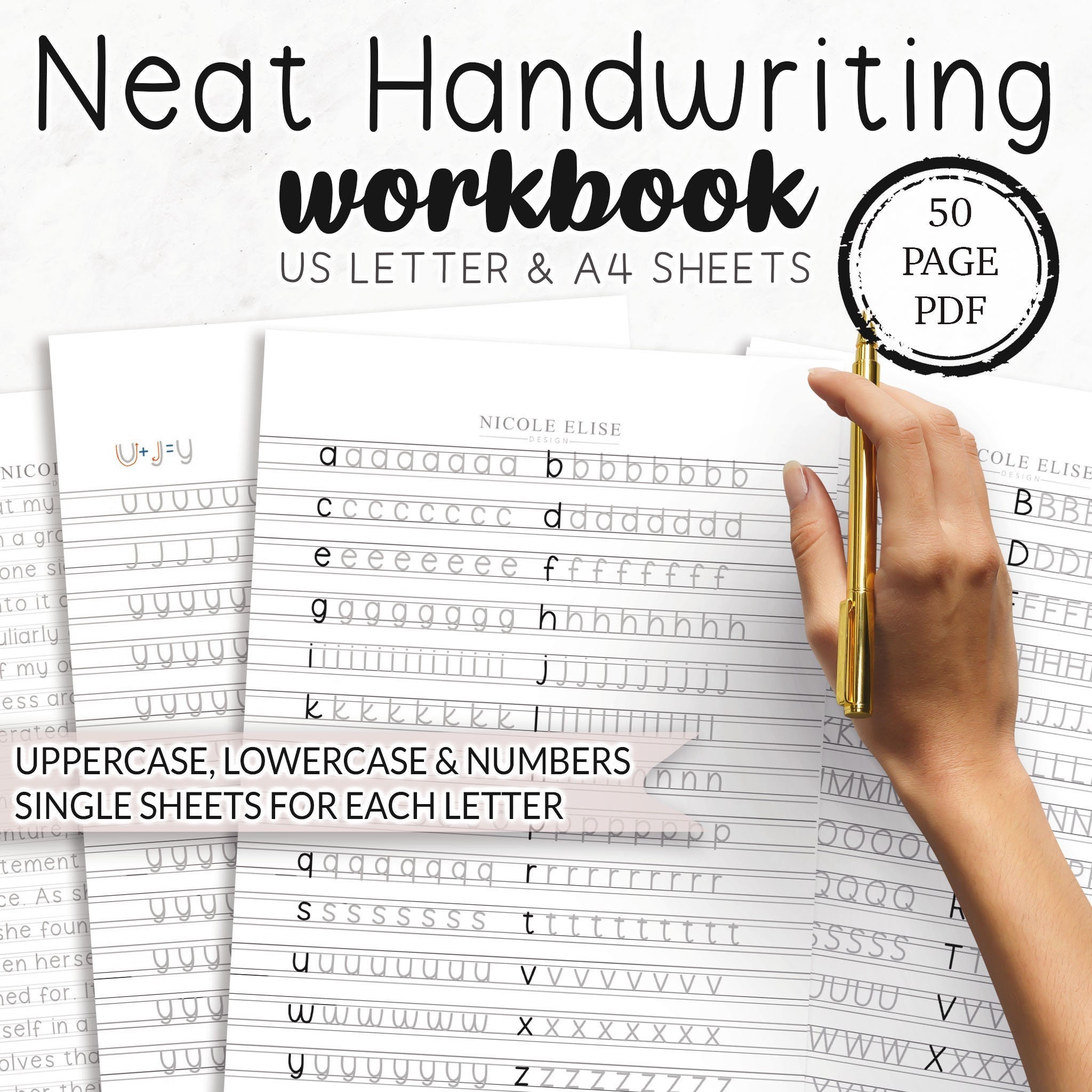 50-page-neat-handwriting-practice-sheet-pdf-printable-etsy-india