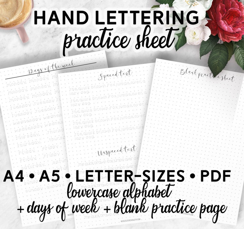 lowercase neat handwriting practice sheet pdf printable a4
