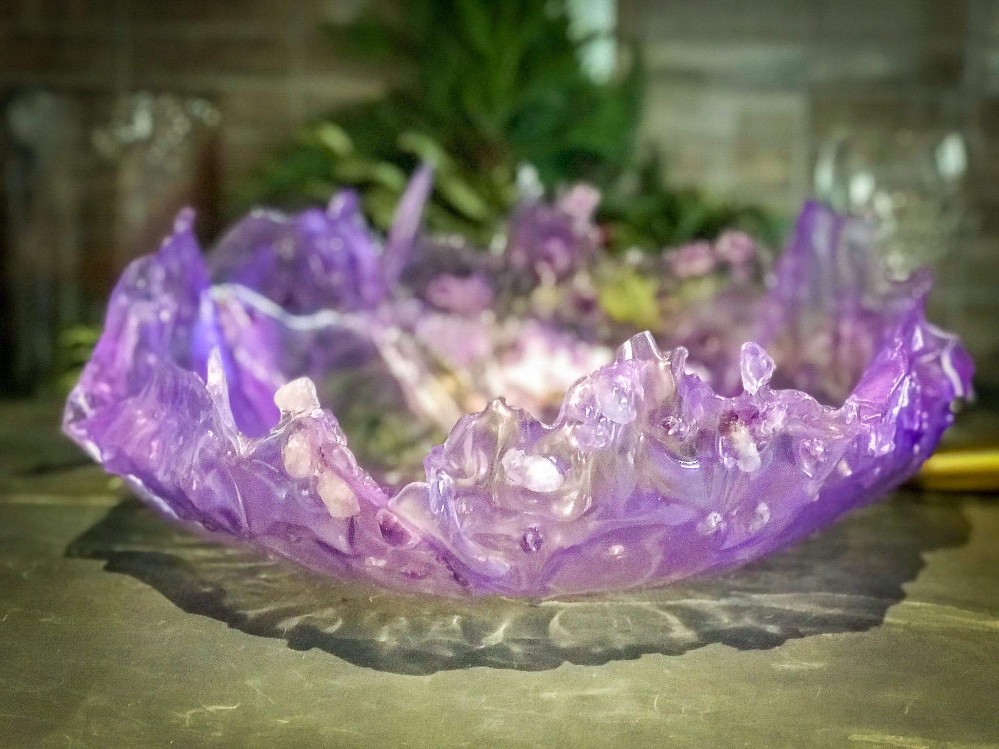 14 Wide by 5 Tall Resin Sculpture Bowl Embedded Etsy