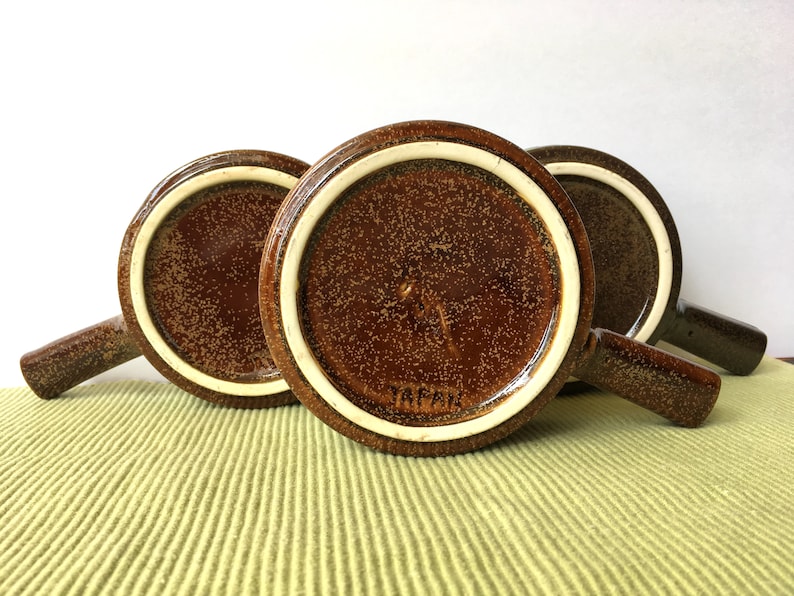 Otagiri Style French Onion Soup Bowls Set of Three Bowl With Handle Vintage Soup Dish