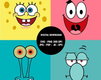 Download Spongebob Birthday Svg Etsy