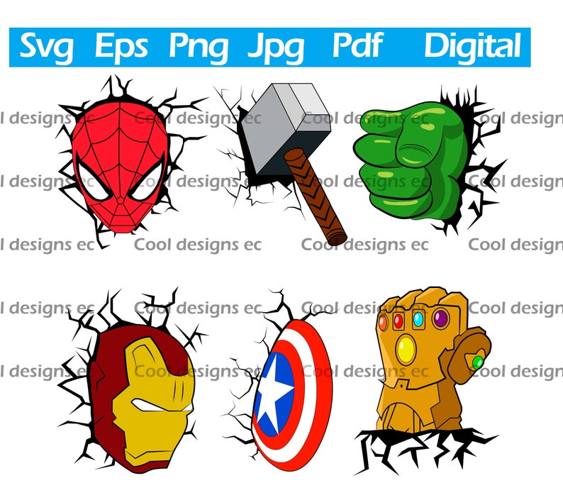 Download Avengers bundle archivos SVG Cut files thor SVG Capitán | Etsy