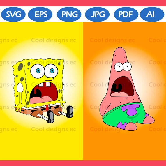 Spongebob Svg Spongebob Outline Svg Spongebob Vector Etsy
