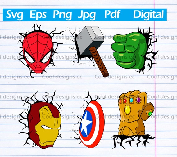 Download Avengers Bundle Archivos Svg Cut Files Thor Svg Capitan Etsy