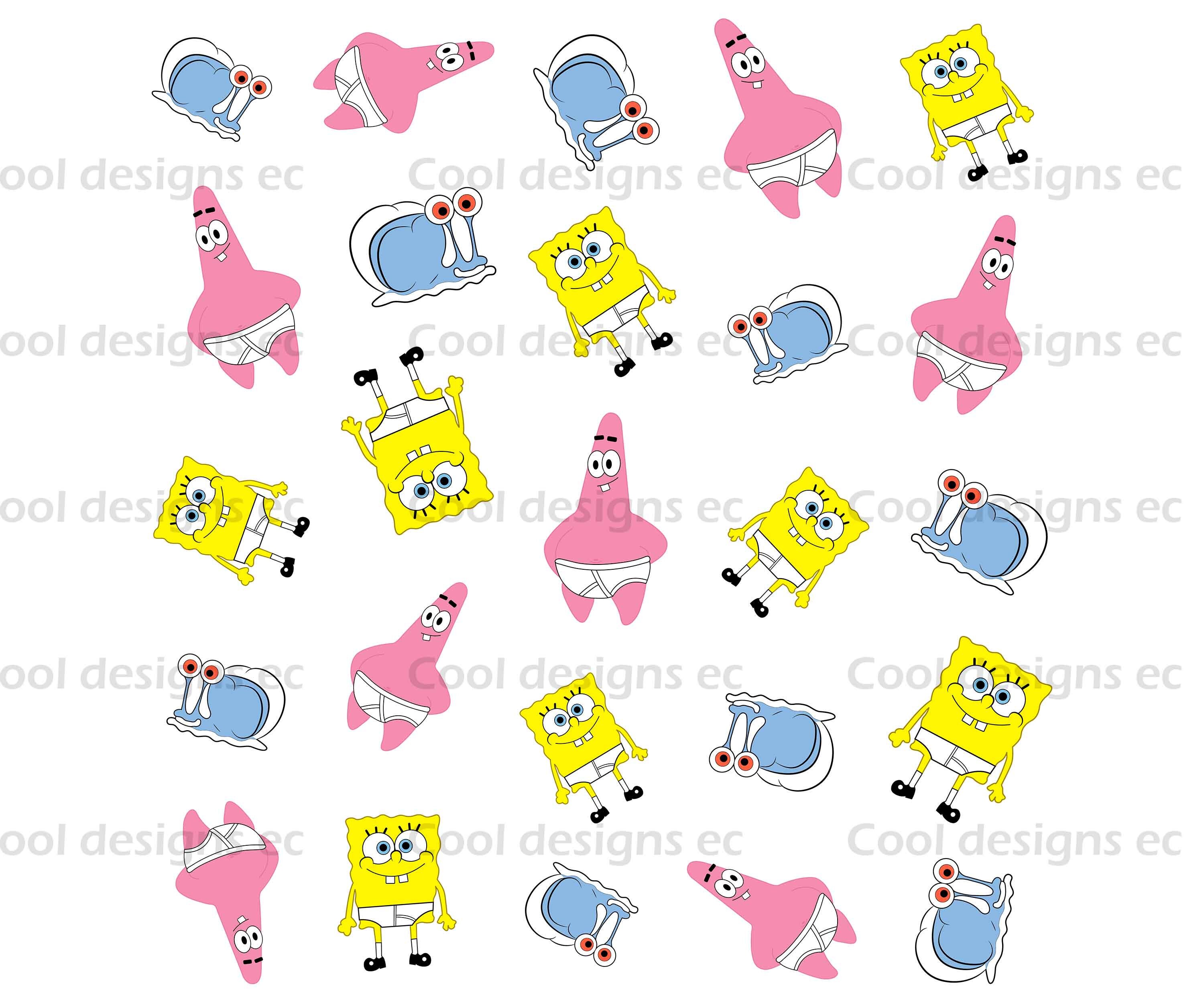 Spongebob pattern spongebob outline svg spongebob vector Etsy