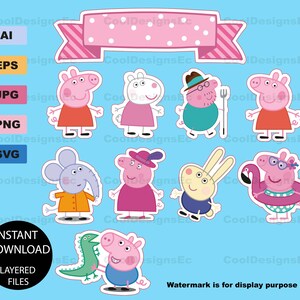 Peppa Pig Svg Peppa Pig Clipart Pig Svg Peppa Pig Cricut Etsy