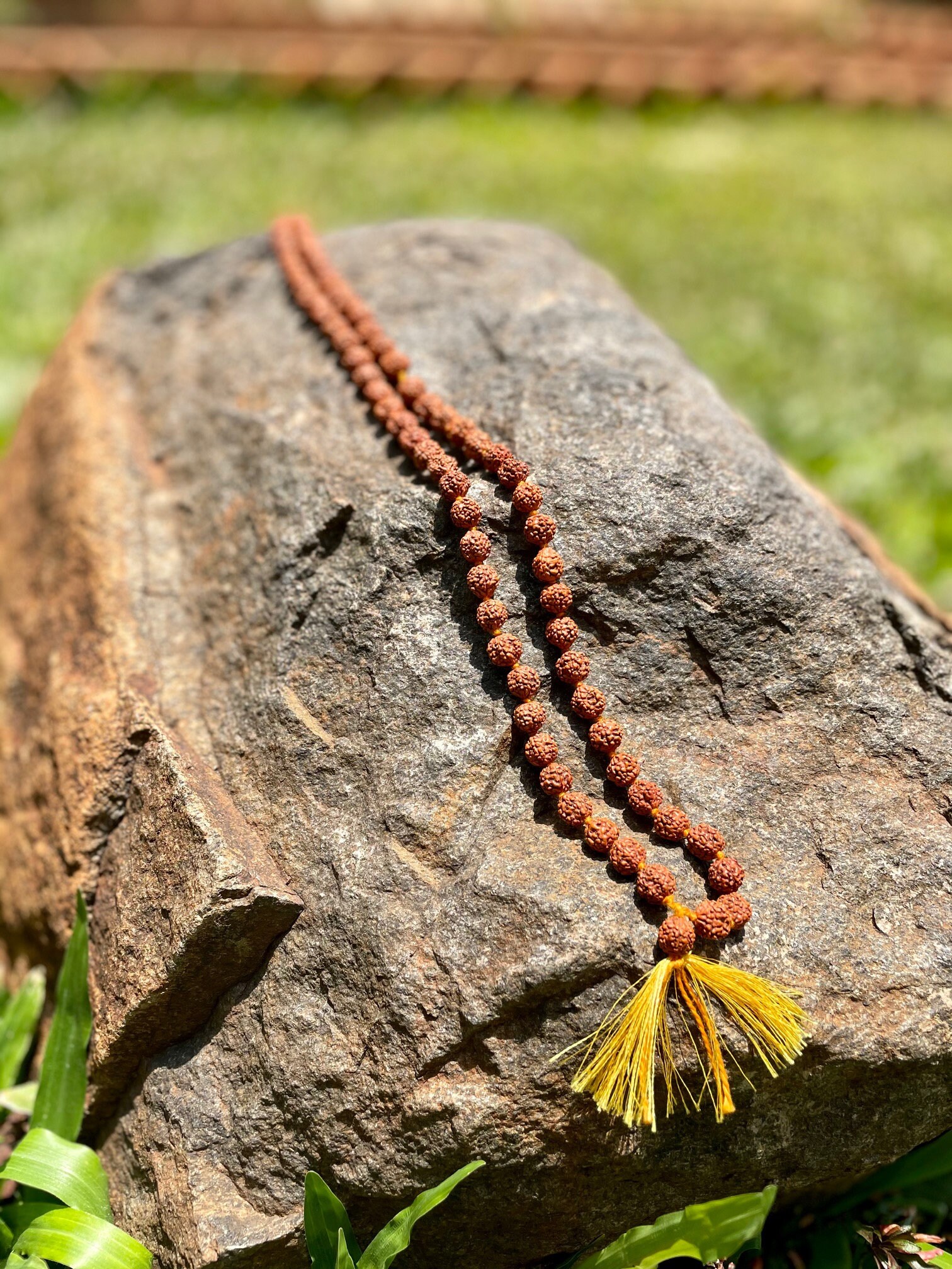 Authentic Rudraksha Mala Bead Necklace from India 21 Inches Etsy