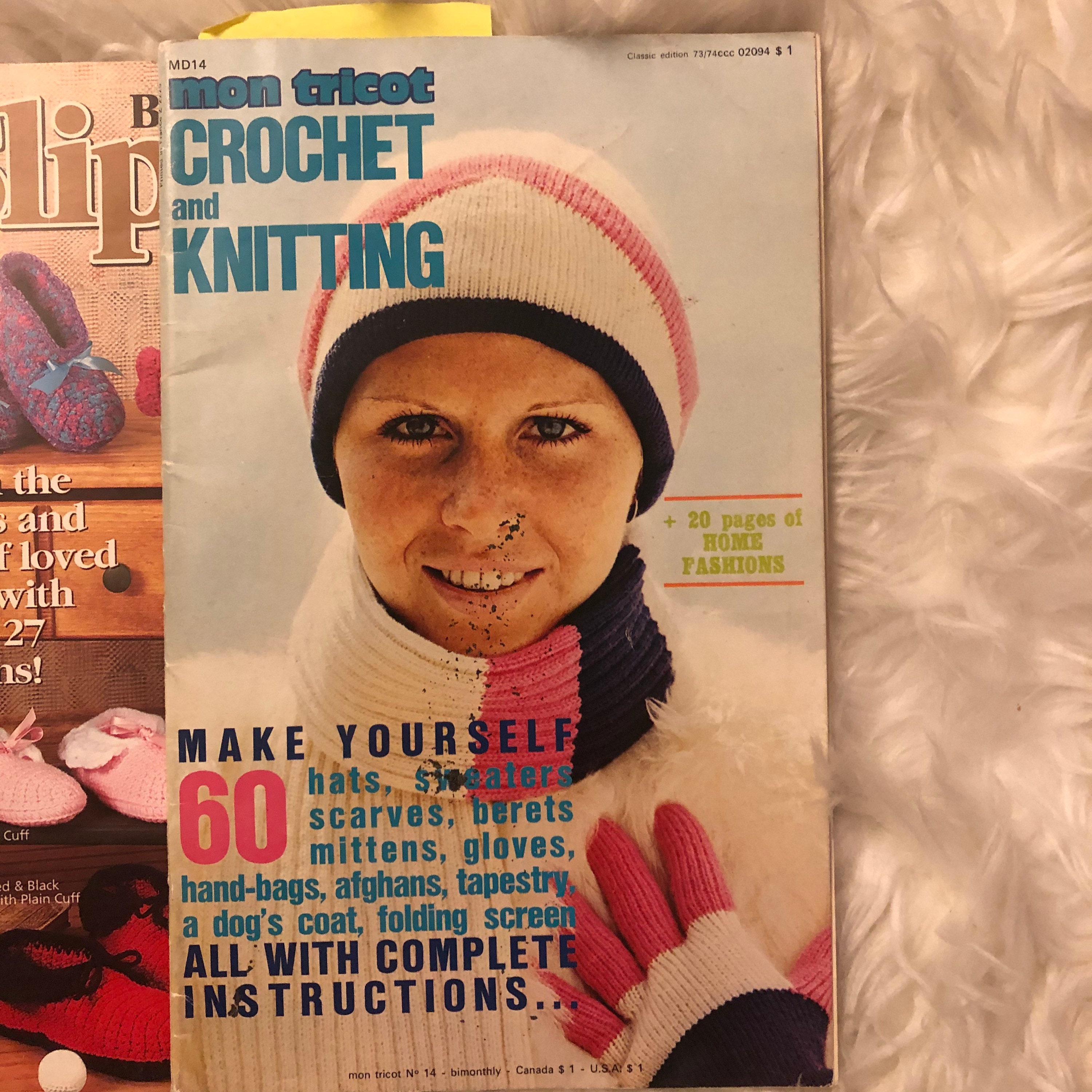 Crochet and Knitting Magazines Mon Trocot and Big Book of Slippers