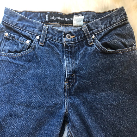 Vintage 90s early 2000s Levi’s hipster flare silv… - image 2